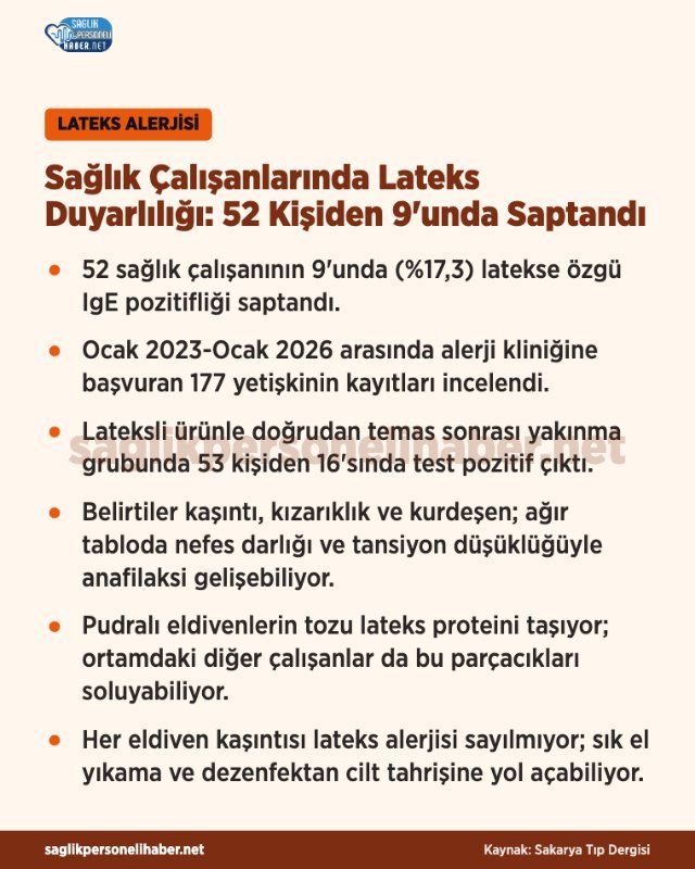 Lateks Eldiven Alerjisi 52 Saglik Calisanindan 9Unda Duyarlilik Saptan D1